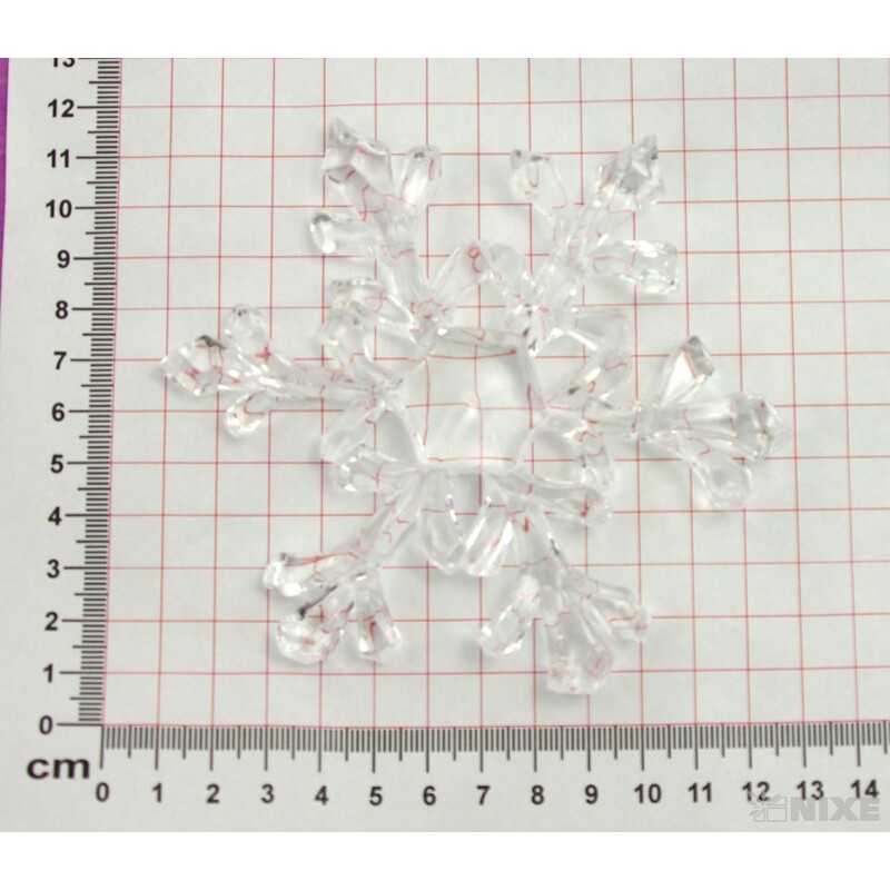 ZÁVĚS AKRYL VLOČKA 12cm 3ks*PRŮHLEDNÁ