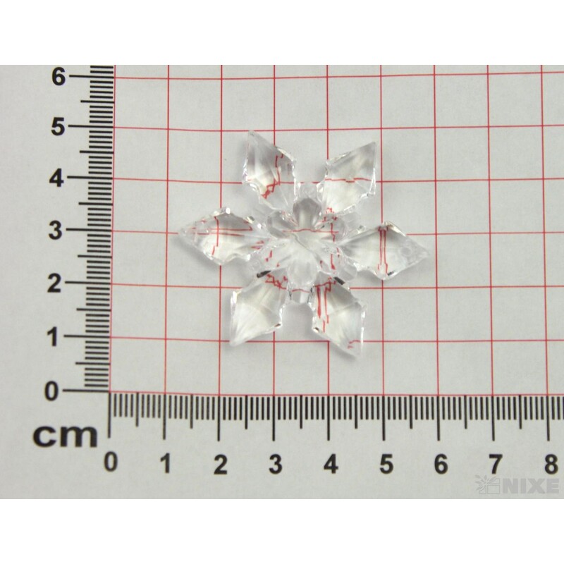 ZÁVĚS AKRYL VLOČKA 5cm 20ks*PRŮHLEDNÁ