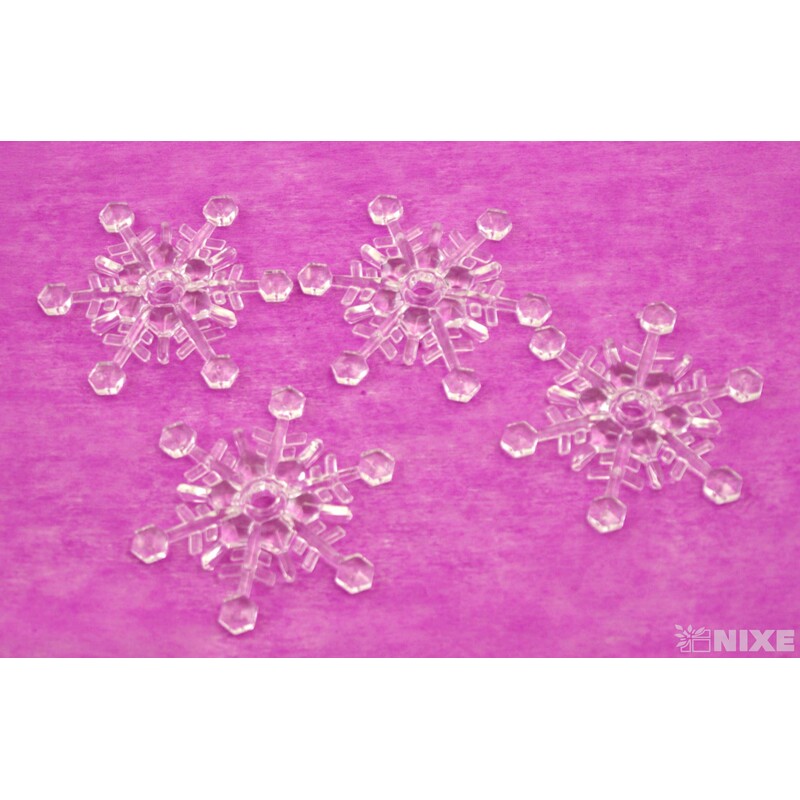 ZÁVĚS AKRYL VLOČKA 10,5cm 5ks*PRŮHLEDNÁ