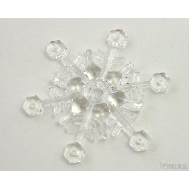 ZÁVĚS AKRYL VLOČKA 10,5cm 5ks*PRŮHLEDNÁ