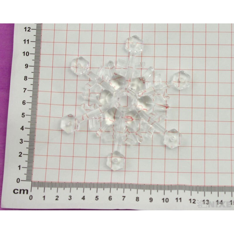 ZÁVĚS AKRYL VLOČKA 10,5cm 5ks*PRŮHLEDNÁ