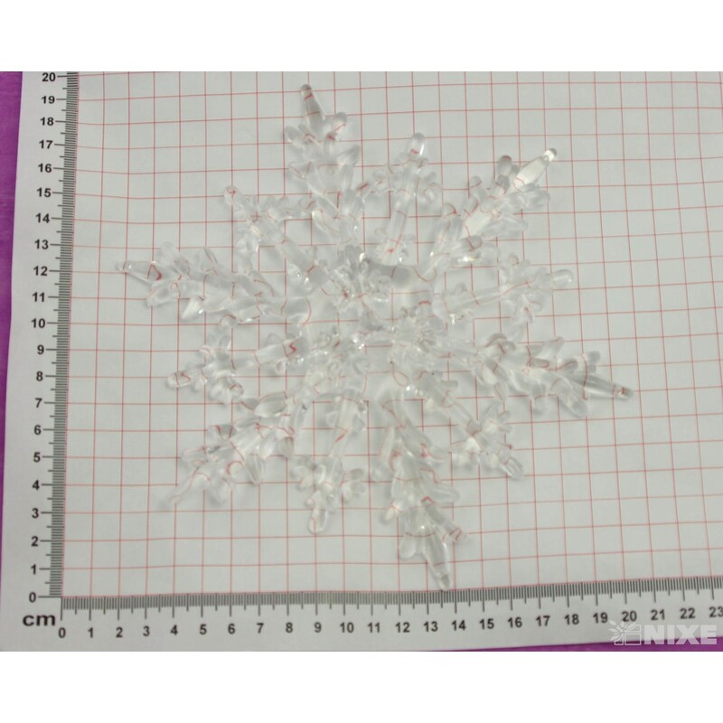 ZÁVĚS AKRYL VLOČKA 19,5cm 2ks*PRŮHLEDNÁ