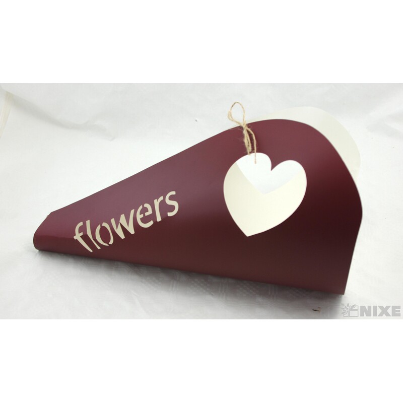 TAŠKA NA KVĚTY 44cm*BORDOVÁ