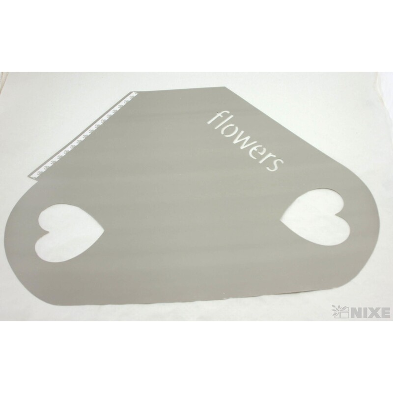 TAŠKA NA KVĚTY 44cm*ŠEDÁ