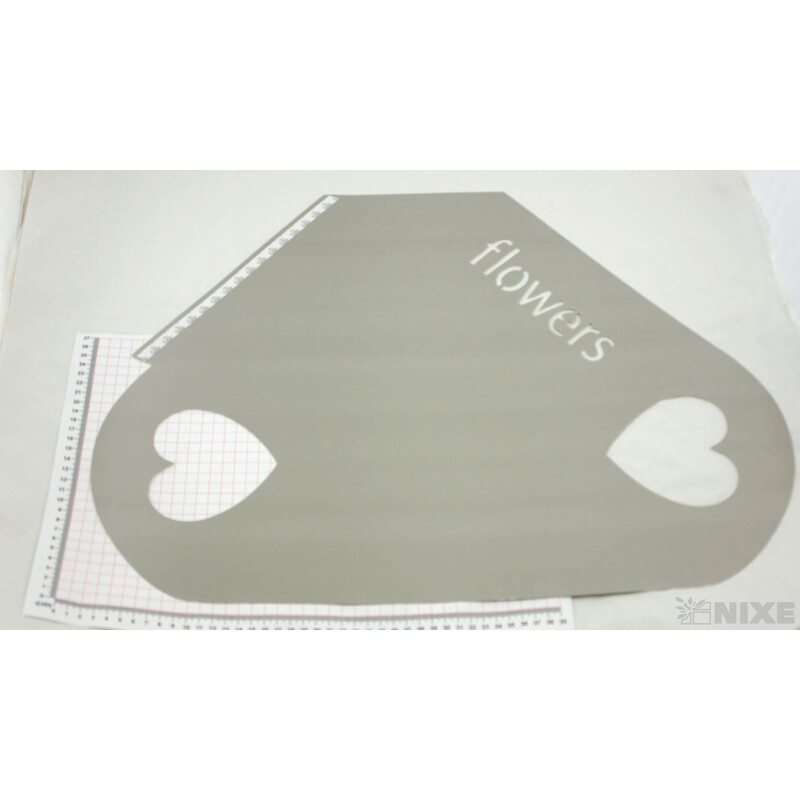 TAŠKA NA KVĚTY 44cm*ŠEDÁ