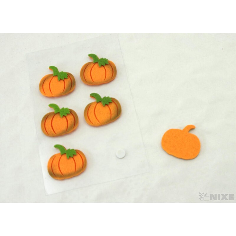 DÝNĚ NALEPOVACÍ FILC 4,5x3cm 6ks*ORANŽOVÁ