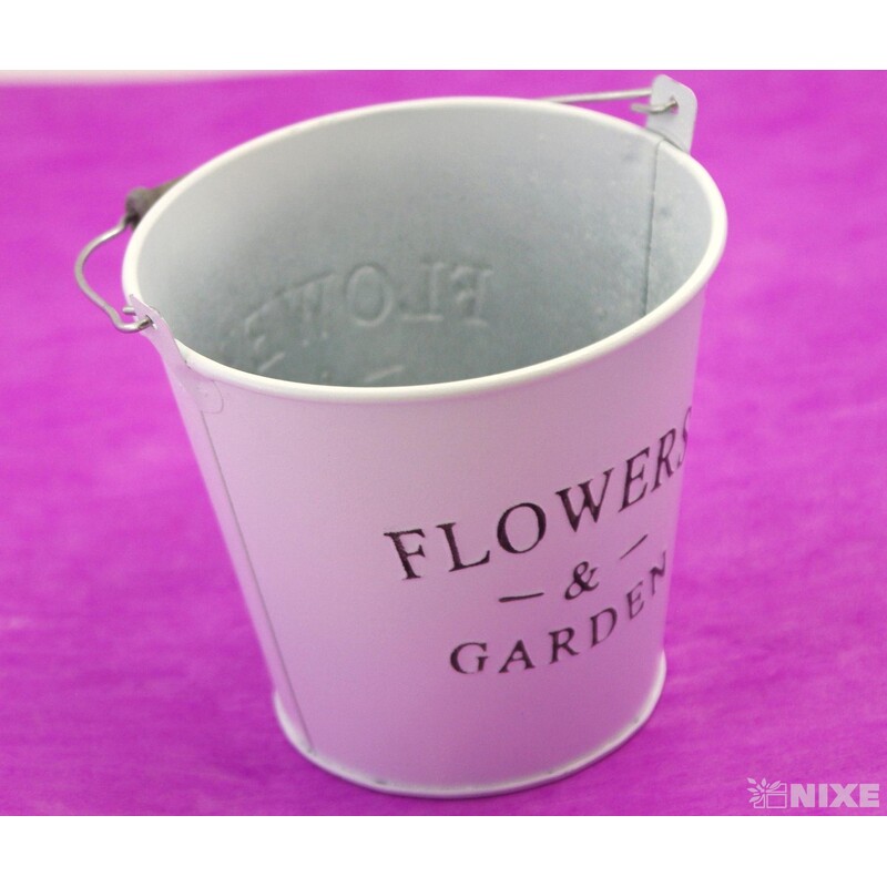 PLECHOVÝ KBELÍK 12x12,5cm*BÍLÁ