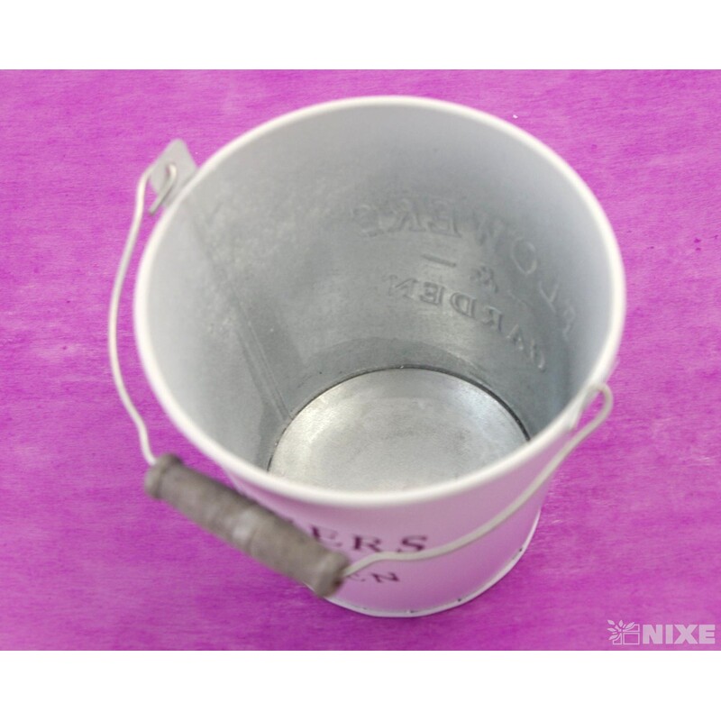 PLECHOVÝ KBELÍK 12x12,5cm*BÍLÁ