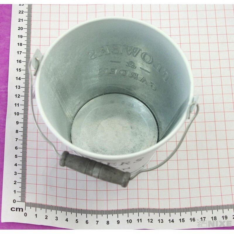 PLECHOVÝ KBELÍK 12x12,5cm*BÍLÁ