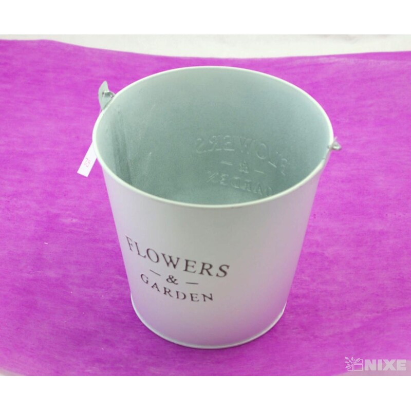 PLECHOVÝ KBELÍK 17x17cm*BÍLÁ