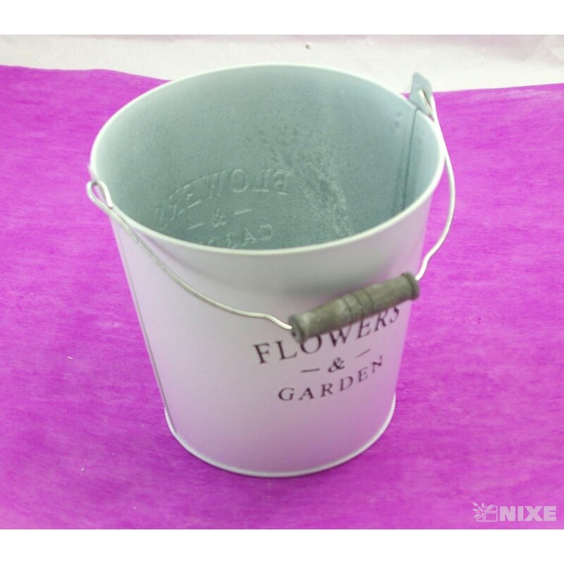 PLECHOVÝ KBELÍK 17x17cm*BÍLÁ