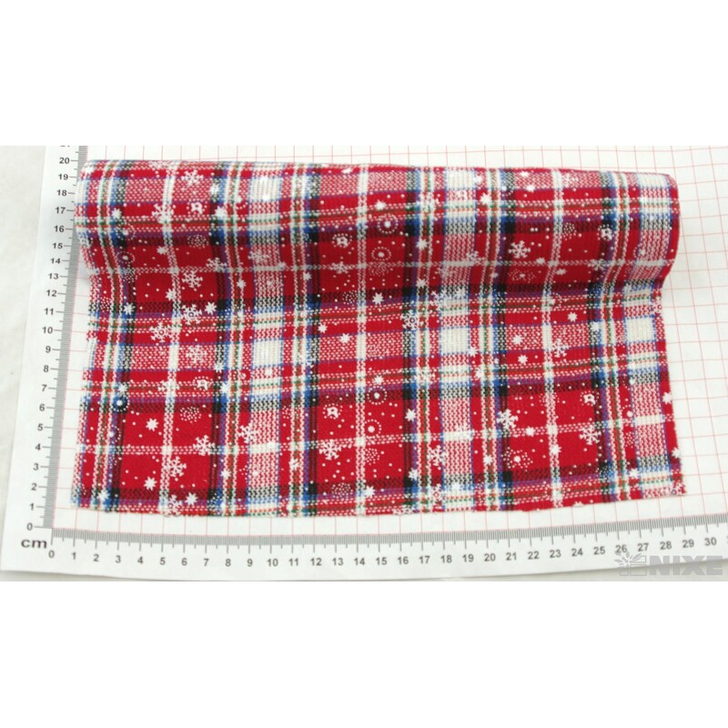 ROLE LÁTKA VÁNOCE 28cmx2,6m*ČERVENÁ+BÍLÁ