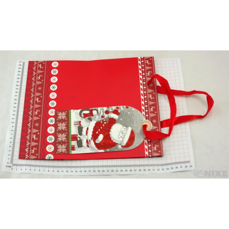 TAŠKA P VÁNOCE 26x32x10cm*ČERVENÁ