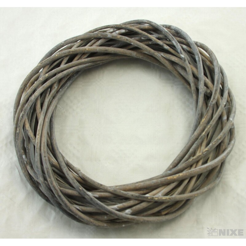 VĚNEC PROUTĚNÝ 24cm*ŠEDÁ