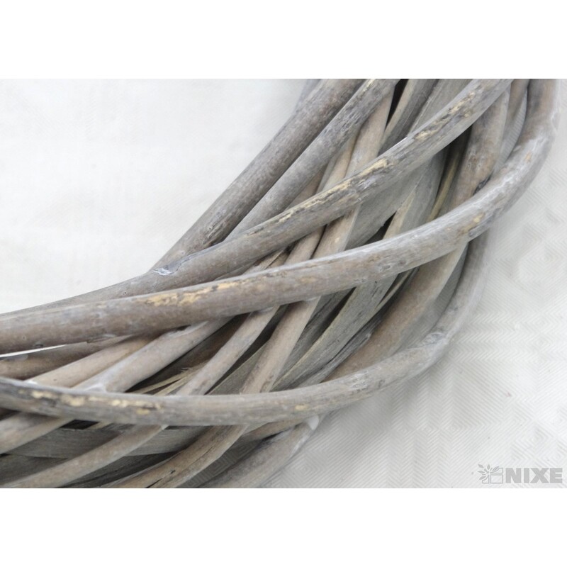 VĚNEC PROUTĚNÝ 24cm*ŠEDÁ