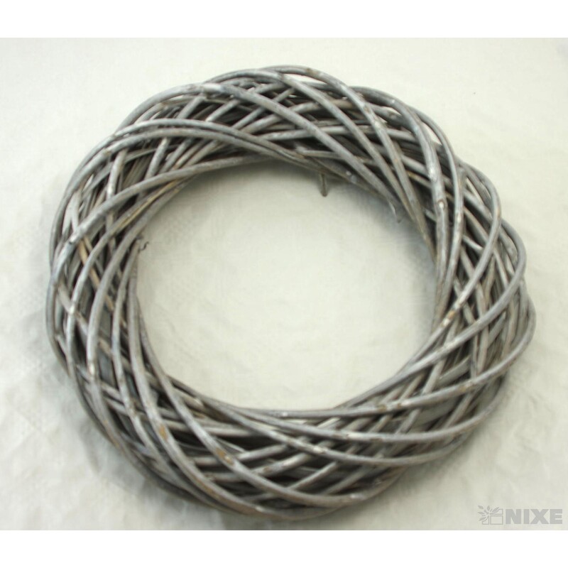 VĚNEC PROUTĚNÝ 39cm*ŠEDÁ