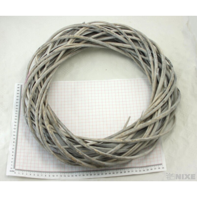 VĚNEC PROUTĚNÝ 43cm*ŠEDÁ