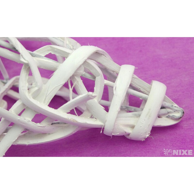 SRDCE RATTAN 45cm*BÍLÁ