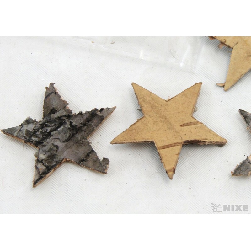 HVĚZDA BŘÍZA 4cm 20ks*PŘÍRODNÍ