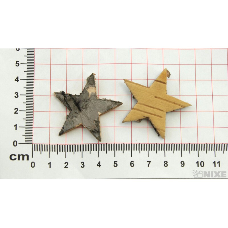 HVĚZDA BŘÍZA 4cm 20ks*PŘÍRODNÍ