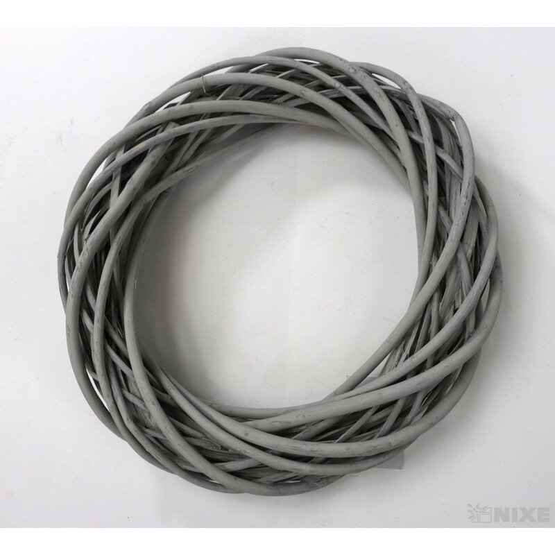 VĚNEC PROUTĚNÝ 29cm*ŠEDÁ