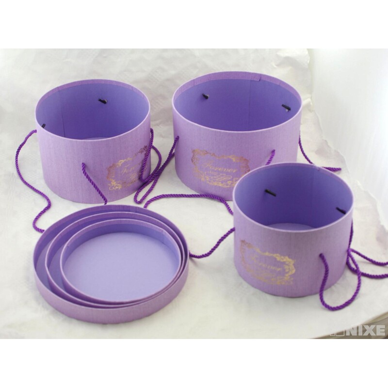 KVĚTINOVÝ BOX 3ks pr. 24x14cm 21x13,5 18x12*MIX BAREV