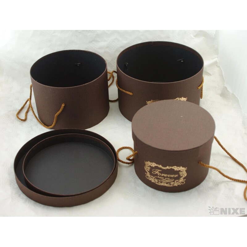 KVĚTINOVÝ BOX 3ks pr. 24x14cm 21x13,5 18x12*MIX BAREV