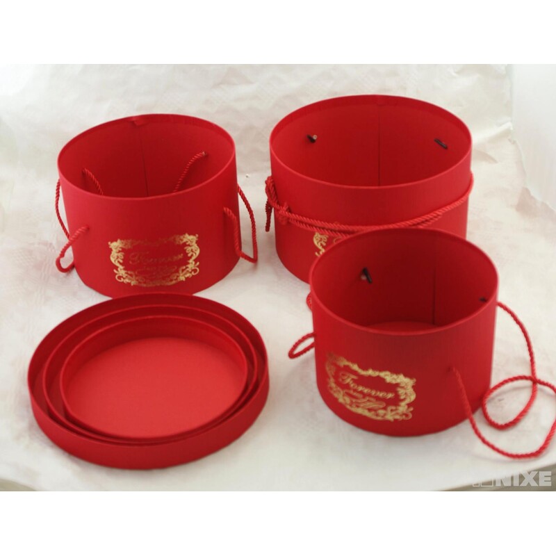 KVĚTINOVÝ BOX 3ks pr. 24x14cm 21x13,5 18x12*MIX BAREV