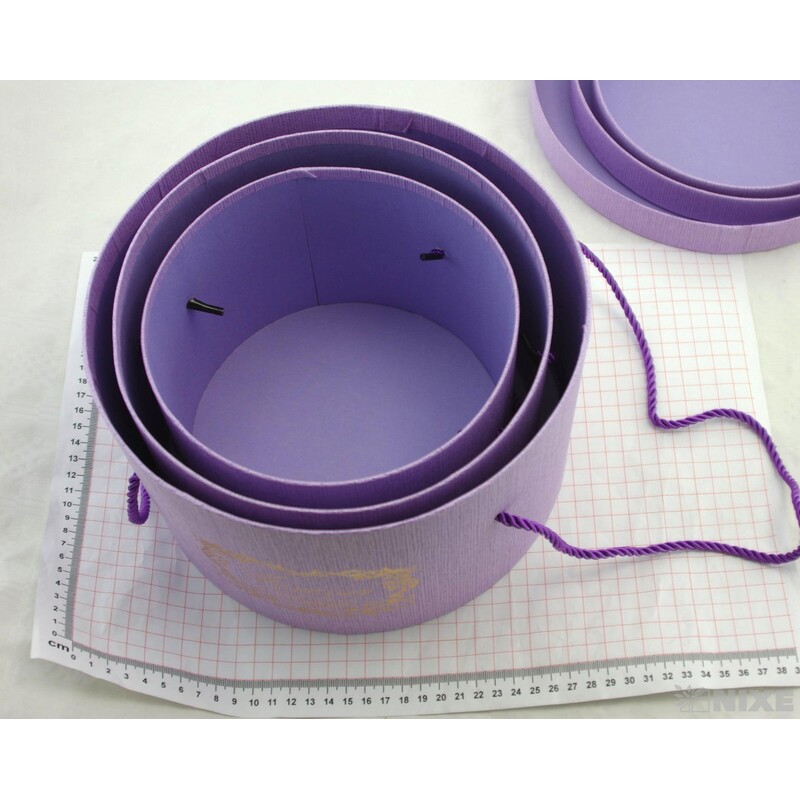 KVĚTINOVÝ BOX 3ks pr. 24x14cm 21x13,5 18x12*MIX BAREV