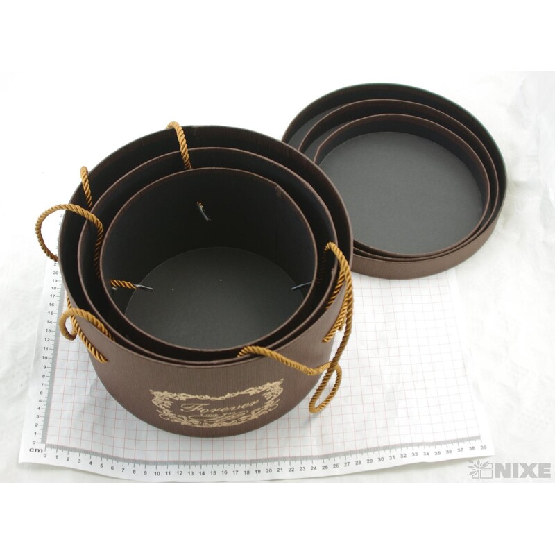 KVĚTINOVÝ BOX 3ks pr. 24x14cm 21x13,5 18x12*MIX BAREV