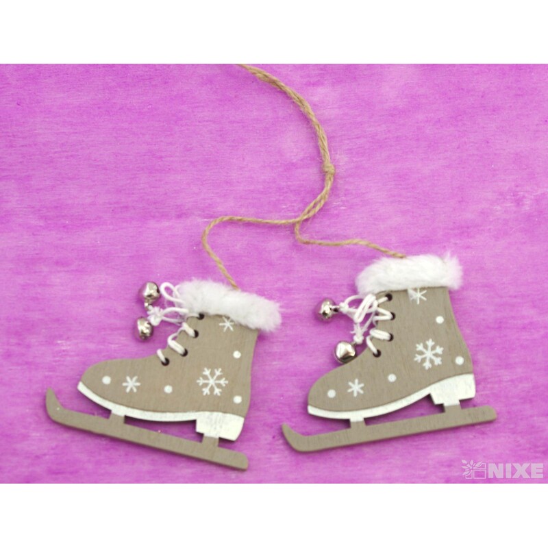 BRUSLE DŘEVO 7x8cm 2ks*MIX BAREV