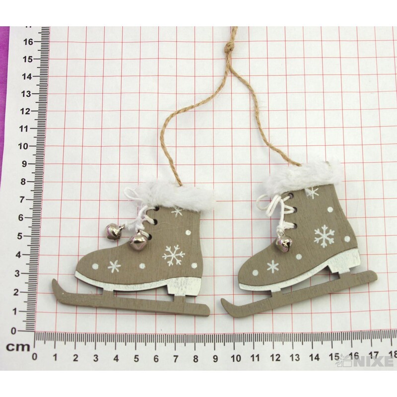 BRUSLE DŘEVO 7x8cm 2ks*MIX BAREV