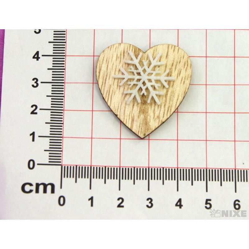 SRDCE D NALEPOVACÍ 3,5cm 6ks*PŘÍRODNÍ