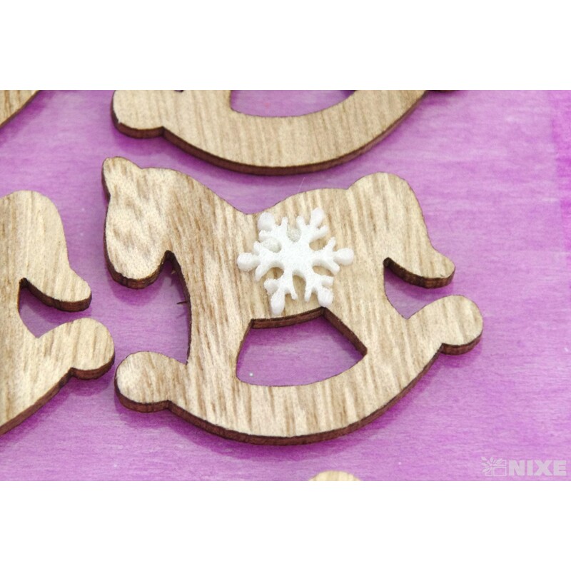 KONÍK D NALEPOVACÍ 4cm 6ks*PŘÍRODNÍ