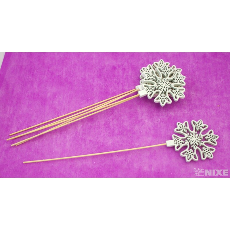 ZÁPICH VLOČKA 9x33cm 6ks*BÍLÁ