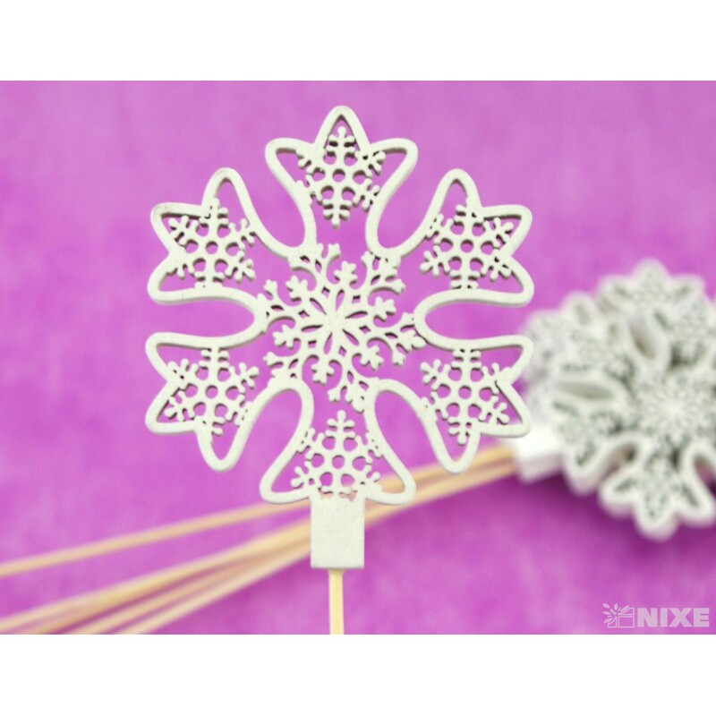 ZÁPICH VLOČKA 9x33cm 6ks*BÍLÁ