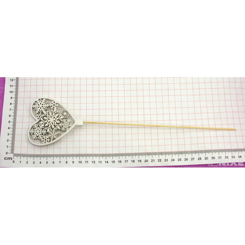 ZÁPICH D SRDCE 9x32cm 6ks*BÍLÁ