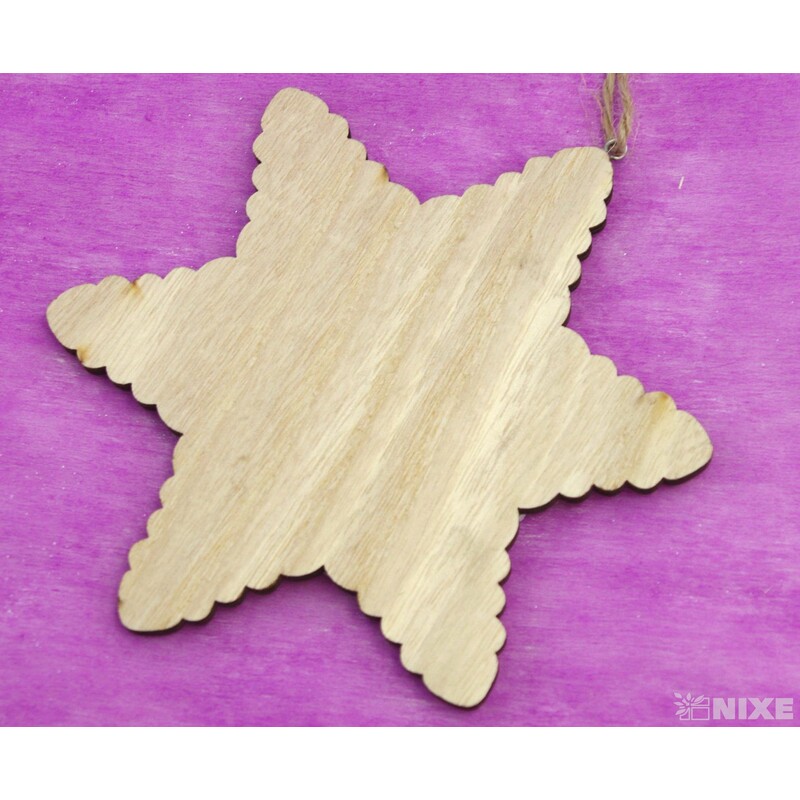 ZÁVĚS VLOČKA D 15cm 3ks*PŘÍRODNÍ