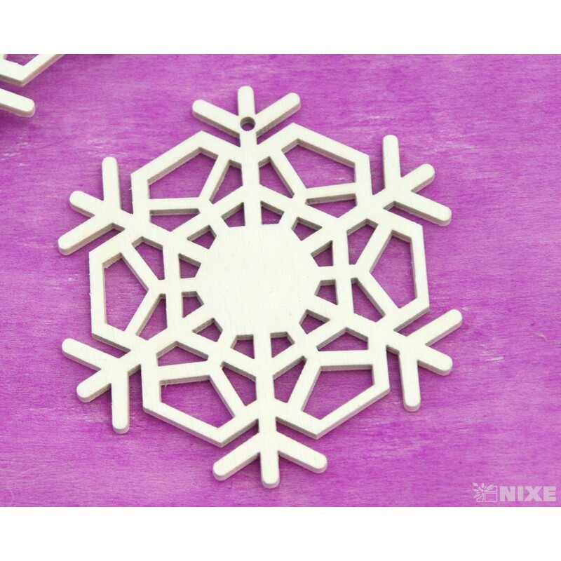 ZÁVĚS VLOČKA D 8cm 4ks*BÍLÁ