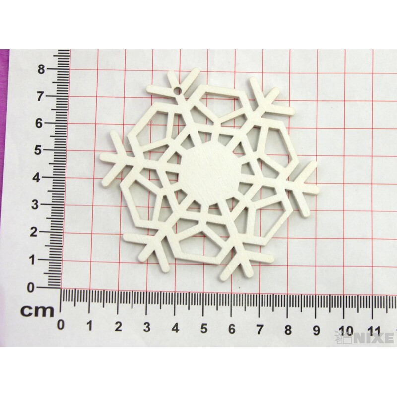 ZÁVĚS VLOČKA D 8cm 4ks*BÍLÁ