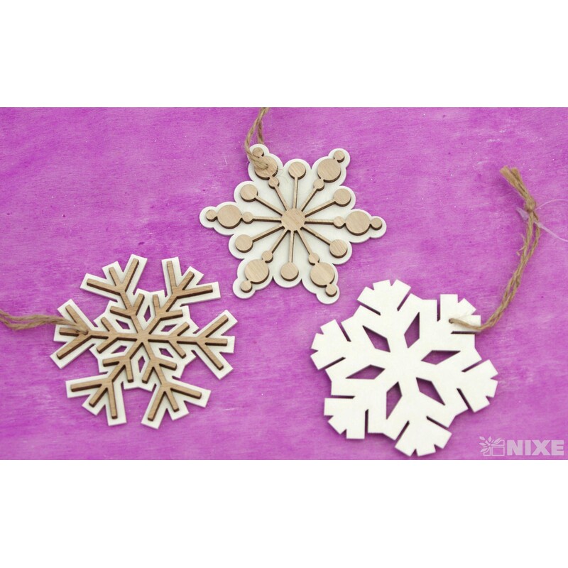 ZÁVĚS VLOČKA D 8cm 3ks*BÍLÁ