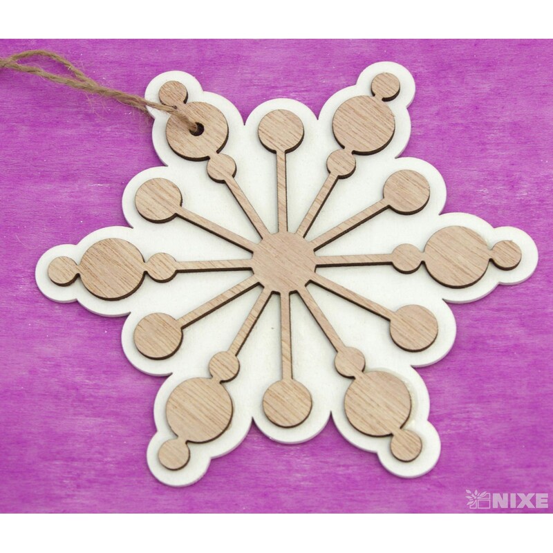 ZÁVĚS VLOČKA D 15cm*BÍLÁ