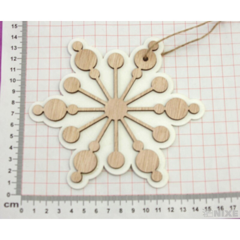 ZÁVĚS VLOČKA D 15cm*BÍLÁ