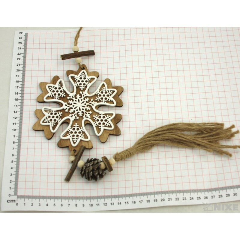 ZÁVĚS D VLOČKA 15cm*PŘÍRODNÍ