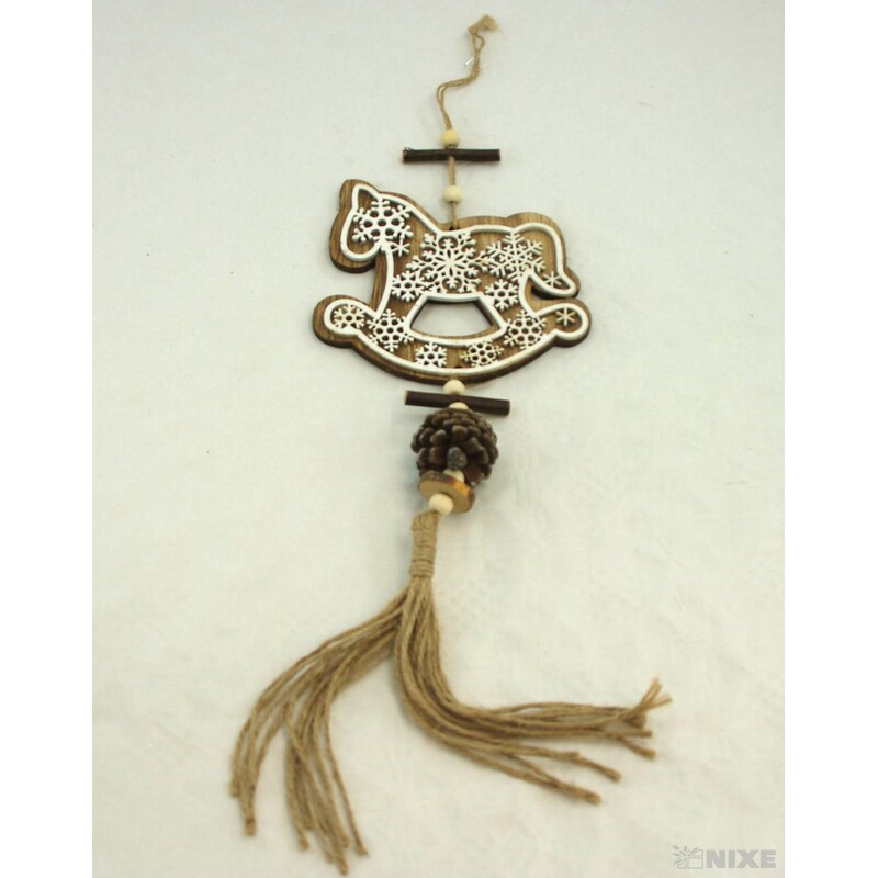 ZÁVĚS D KONÍK 13cm*PŘÍRODNÍ