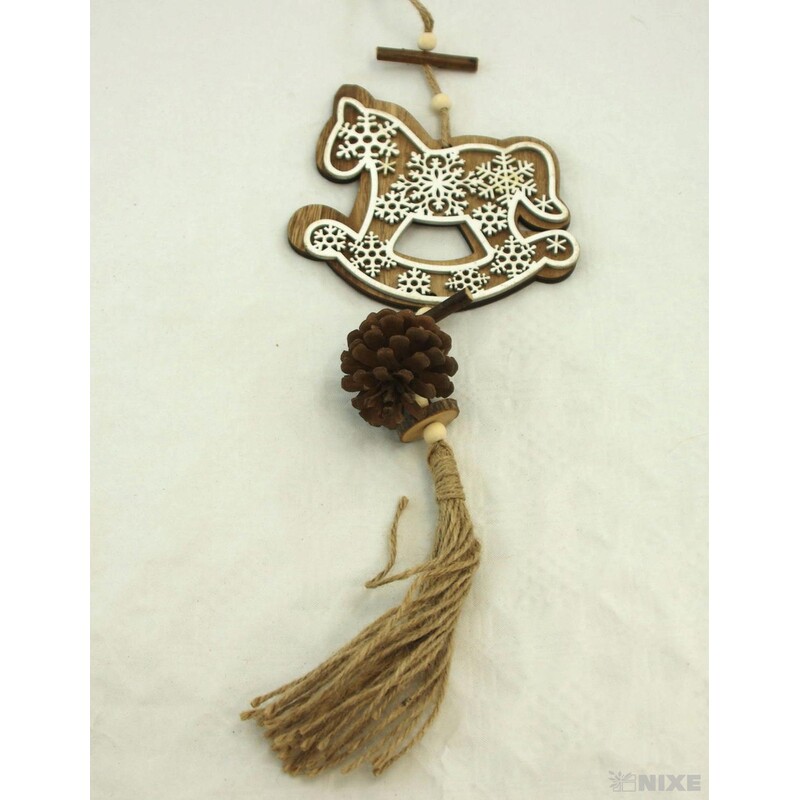 ZÁVĚS D KONÍK 13cm*PŘÍRODNÍ