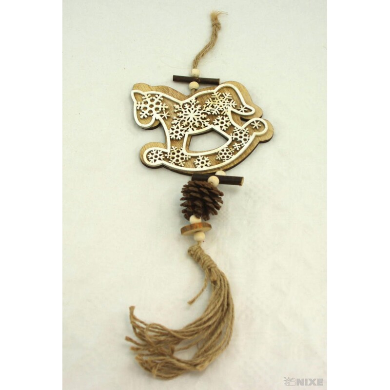 ZÁVĚS D KONÍK 13cm*PŘÍRODNÍ