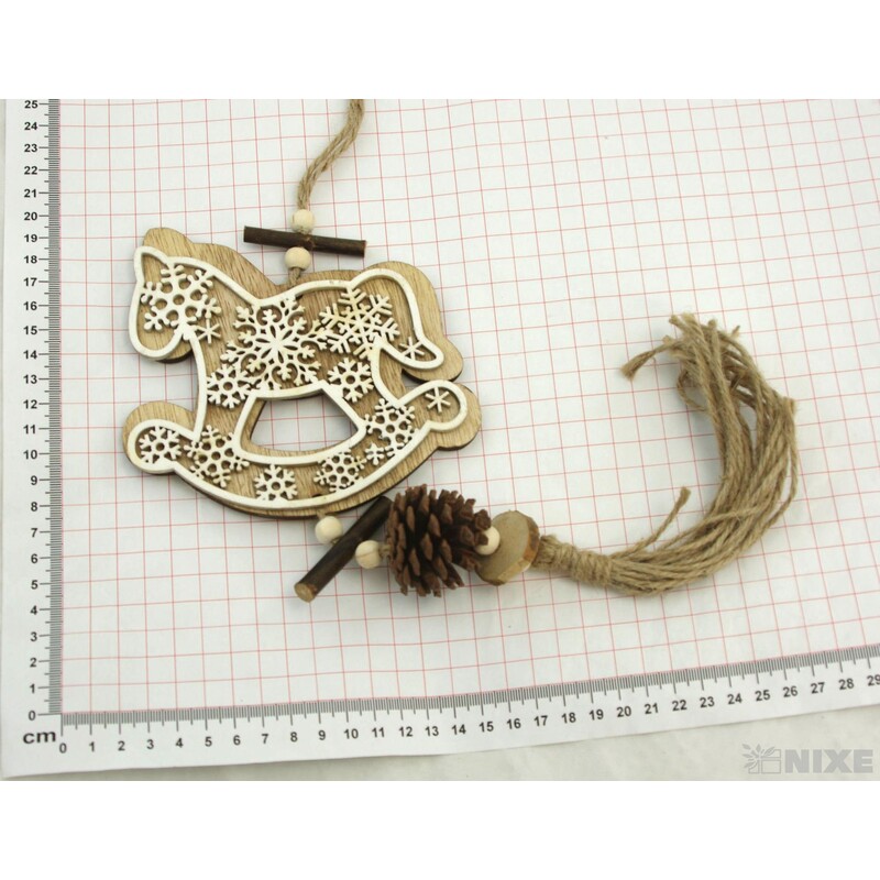 ZÁVĚS D KONÍK 13cm*PŘÍRODNÍ