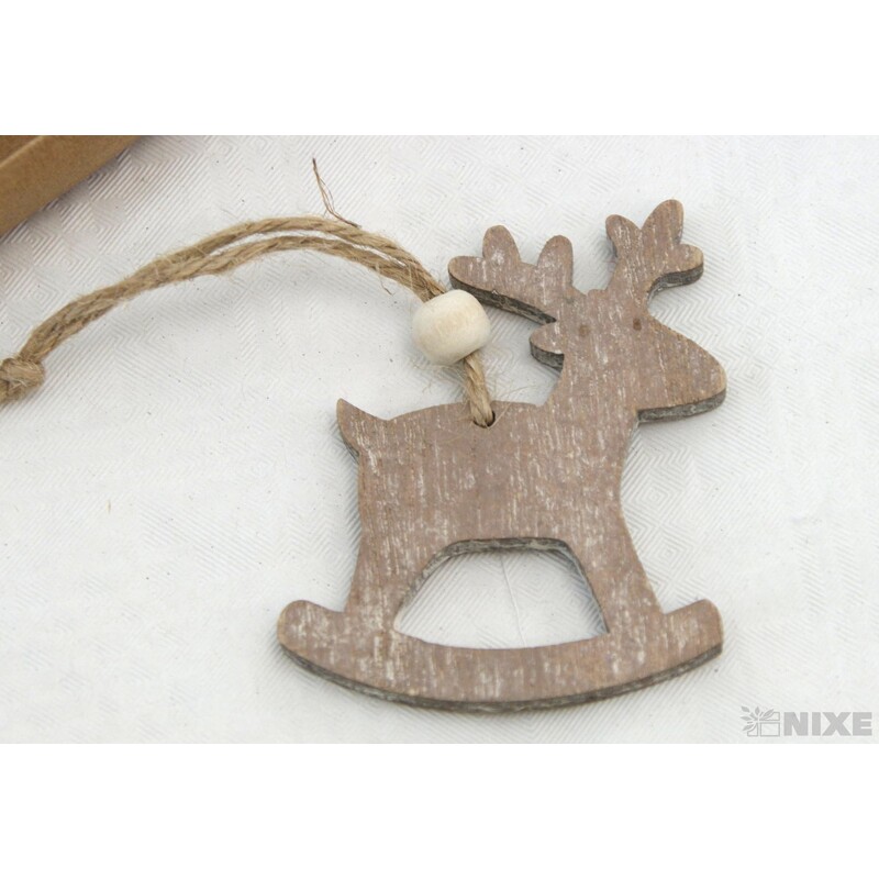 ZÁVĚS D KONÍK 7x6cm 8ks*PŘÍRODNÍ