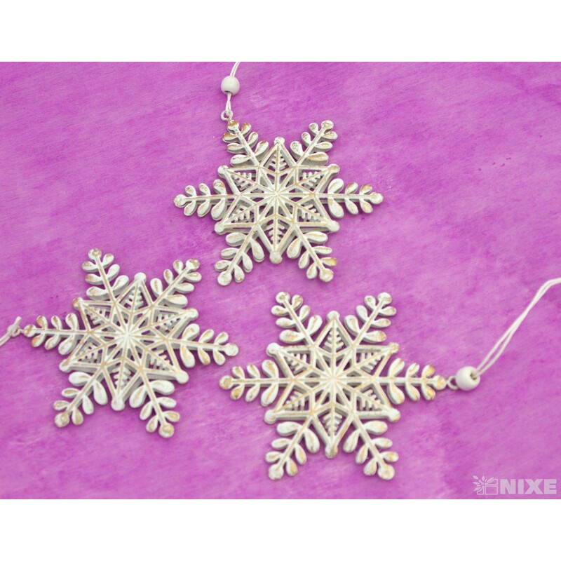 ZÁVĚS VLOČKA PLECH 11cm 3ks*